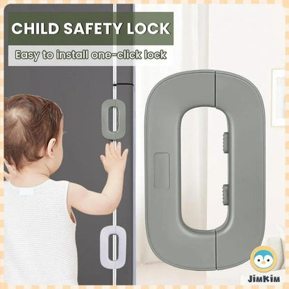 One-Hand Operation Safety Fridge Door Lock for Refrigerator & Cabinets