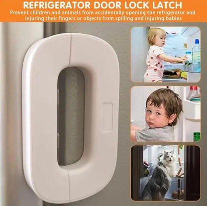 One-Hand Operation Safety Fridge Door Lock for Refrigerator & Cabinets