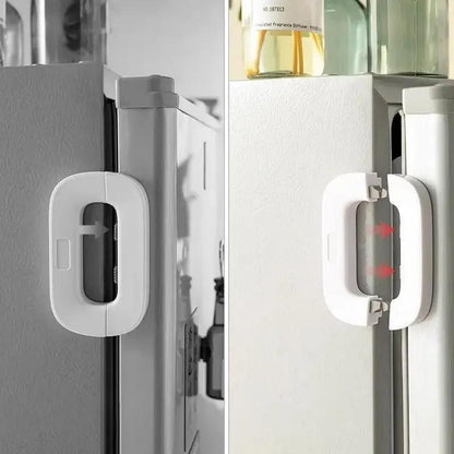 One-Hand Operation Safety Fridge Door Lock for Refrigerator & Cabinets