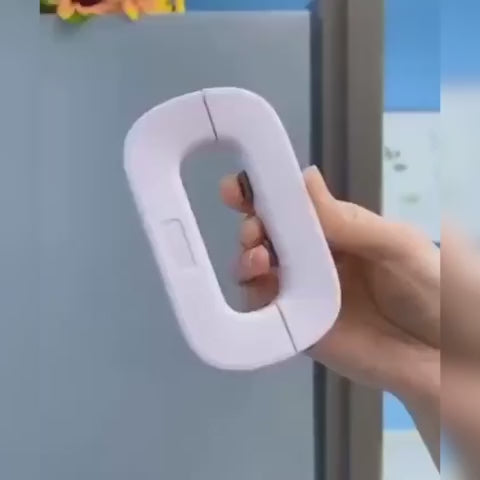 One-Hand Operation Safety Fridge Door Lock for Refrigerator & Cabinets